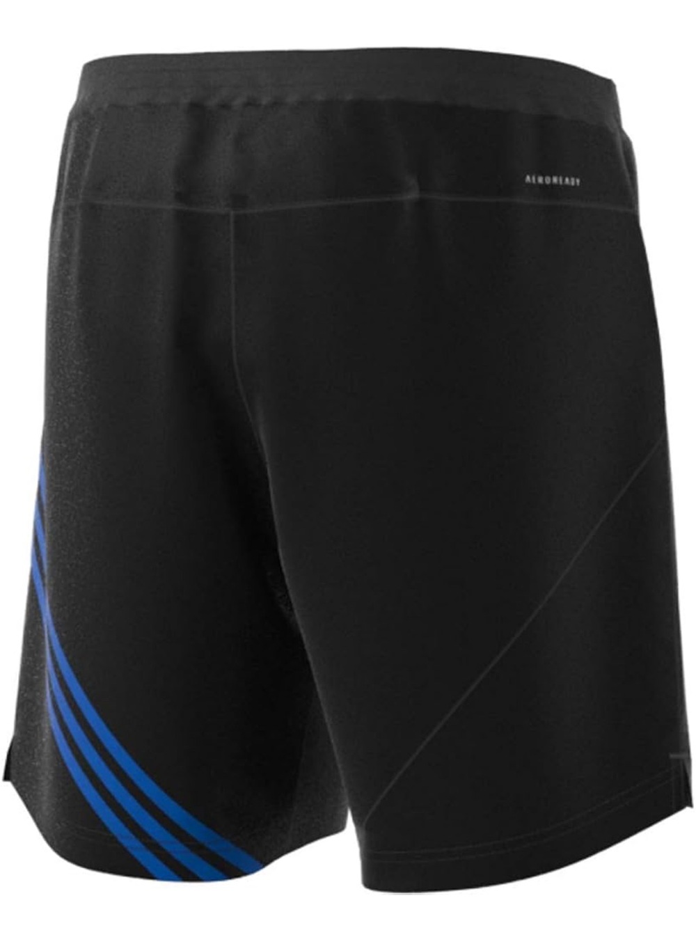 adidas Men's Black Athletic ‘Run it” 9 inch Shorts with Blue 3-Stripes